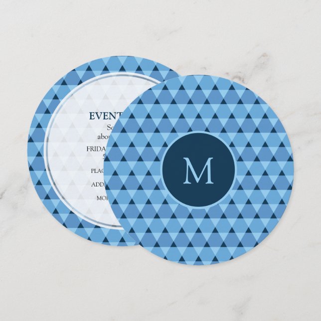 Dreiecke Muster Einladung (Vorne/Hinten)