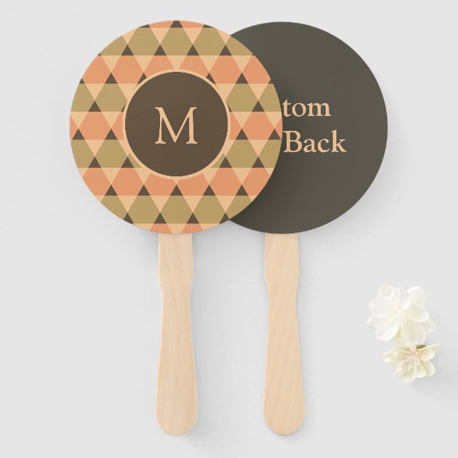 Dreiecke Muster Fächer (Vorne und Hinten)