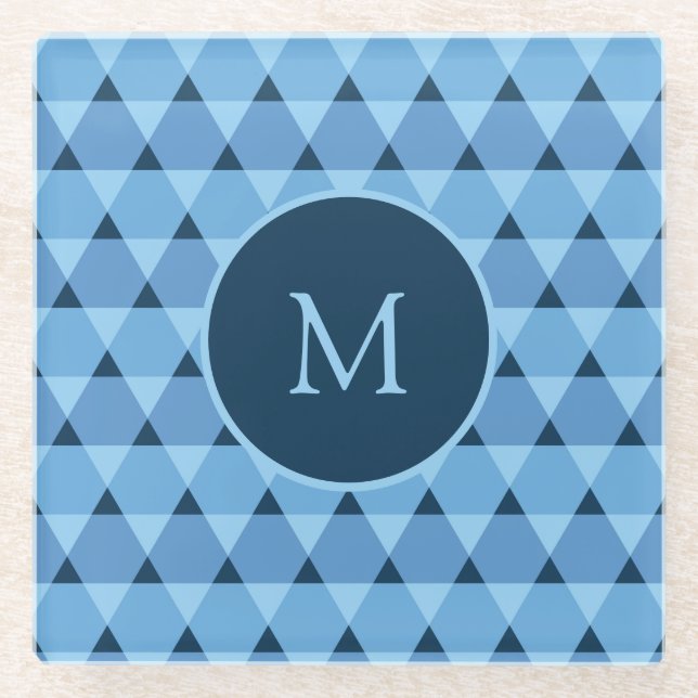 Dreiecke Muster Glasuntersetzer (Vorderseite)