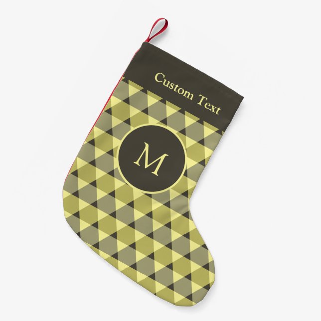 Dreiecke Muster Kleiner Weihnachtsstrumpf (Vorderansicht (hängend))