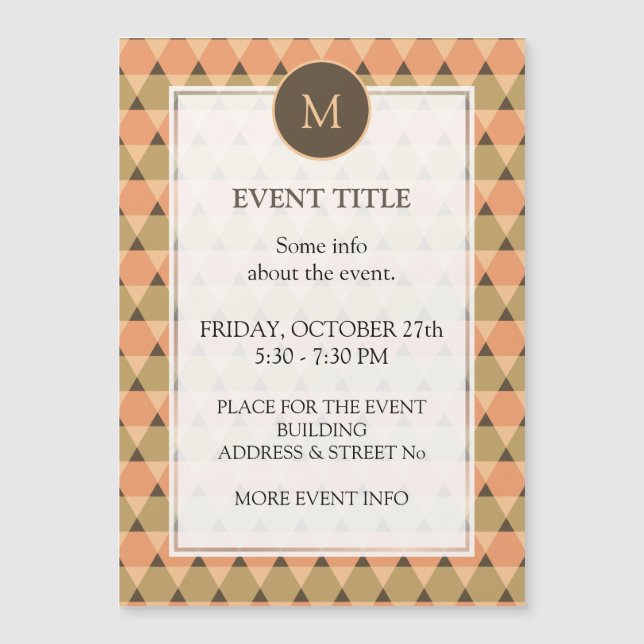 Dreiecke Muster Magnetkarte (Vorderseite)