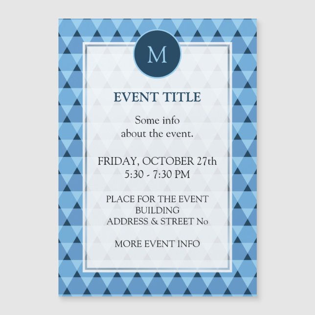 Dreiecke Muster Magnetkarte (Vorderseite)