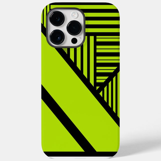 Dreiecke Streifen - Limettengrün Case-Mate iPhone 14 Pro Max Hülle (Rückseite)