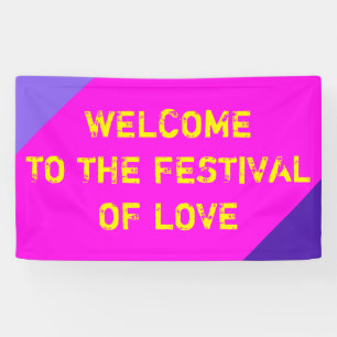 Dreiecke violett lila + deine Farbe & Worte Banner