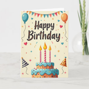 Dreieckige Party-Karte zum Geburtstag Karte