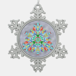 Dreieckiger Entwurf (Schneeflocke-Verzierung) Schneeflocken Zinn-Ornament