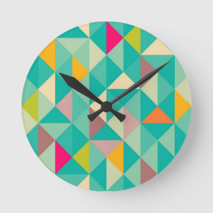 Dreieckmuster Runde Wanduhr