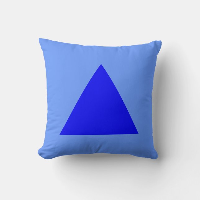Dreiecksfarben - Farbtöne von Blau Kissen (Vorderseite)