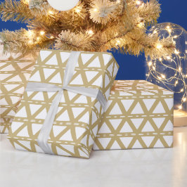 Dreiecksgeometrie des Vintagen Weißgolds Geschenkpapier