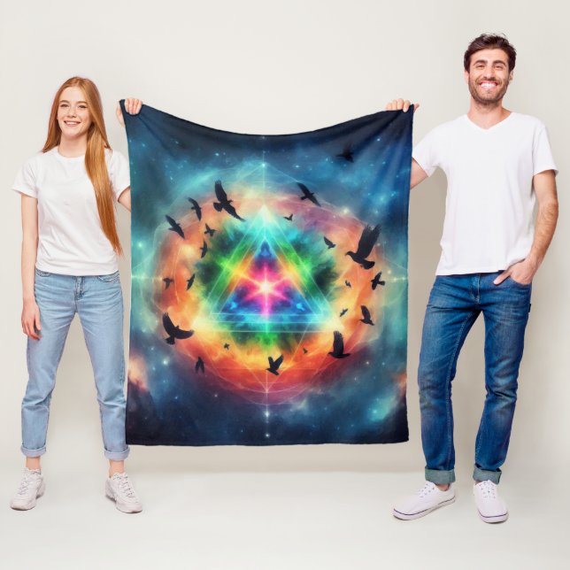 Dreieckskosmische Energie Fleecedecke (Beispiel)