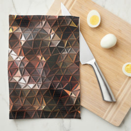 Dreiecksmosaik in Brauntönen mit leichter Relief Geschirrtuch