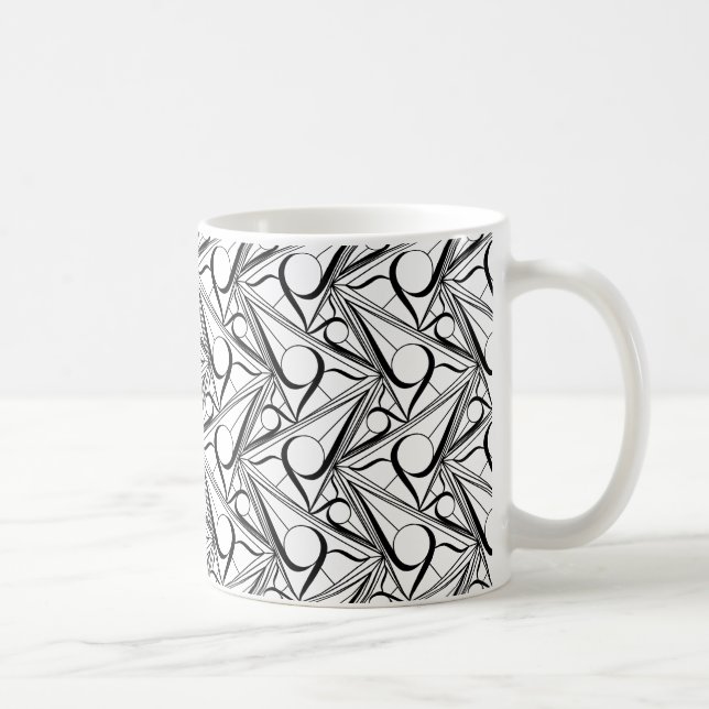 Dreiecksmuster mit Kreis Kaffeetasse (Rechts)