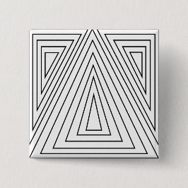 Dreiecksmuster Schwarz-Weiß Button
