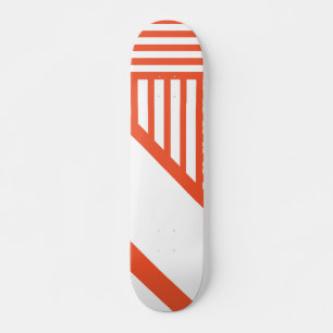 Dreiecksstreifen - orange und weiß skateboard