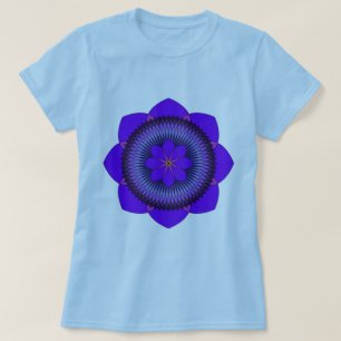 Dreier80 Blumenblatt-lila Lotos T-Shirt