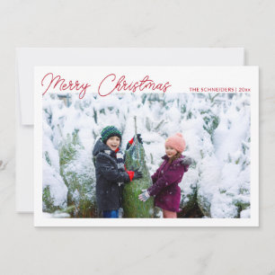 Dreier-Foto-Collage rote Schrift Frohe Weihnachten