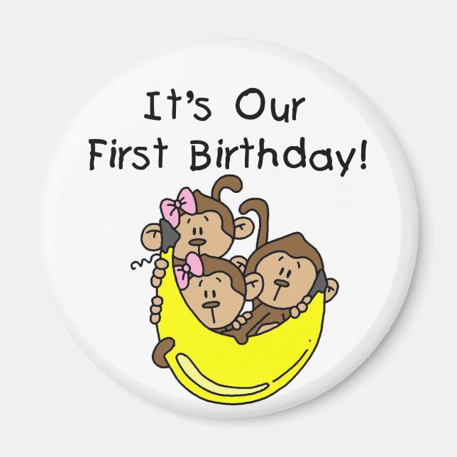 Dreiergruppen 1. - Zwei Jungen-T-Shirts und Magnet (Vorne)