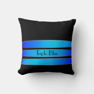 dreifach blau kissen