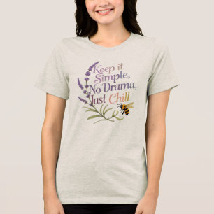 Dreifach gemischtes Damen-T-Shirt mit Lavendel und Tri-Blend Shirt