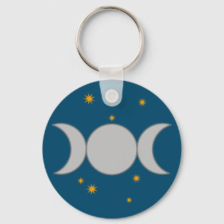 Dreifach-Mond-mit-Sternen-Schlüsselanhänger Schlüsselanhänger