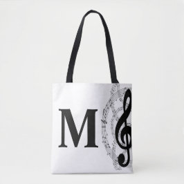 dreifach Musiknote Musiker Monogramm Tasche