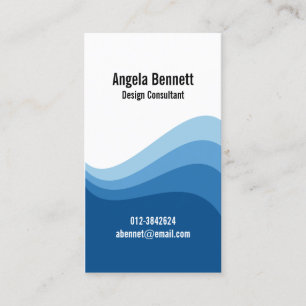 Dreifach-Wave-Dark Blue-Business-Karte Visitenkarte