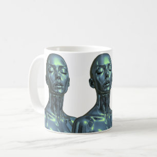 Dreifache Androidenreflexion Kaffeetasse
