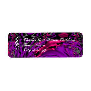 DREIFACHE CLEF-RETURN ADRESSEN-ETIKETTEN