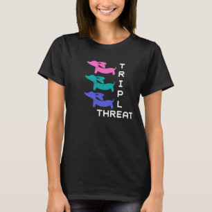 Dreifache Drohungs-Dackel (3 Dackeln) T-Shirt