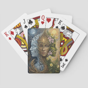 Dreifache Göttin Winter bis Frühling Imbolc Fantas Spielkarten