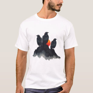Dreifache Krähen T-Shirt