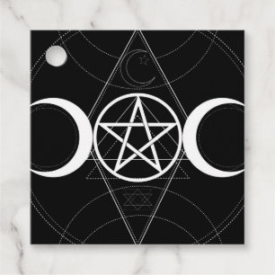 Dreifache Mond-Geometrie Pentagramm Wicca Geburtst Geschenkanhänger