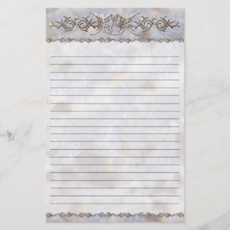 Dreifache Mond-Mondstein-Göttin gezeichnet Briefpapier