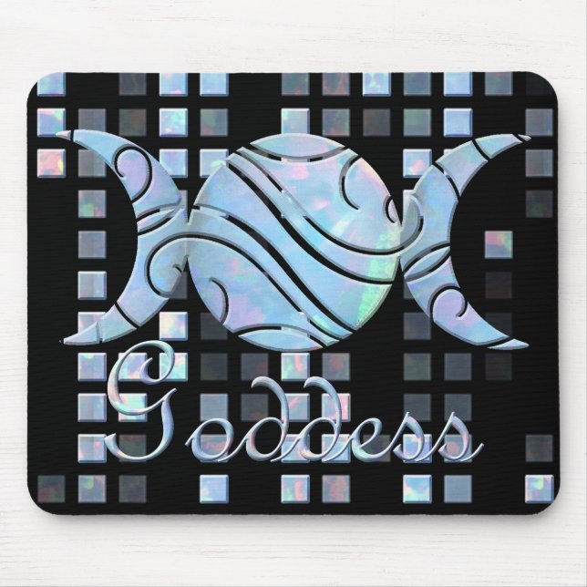 Dreifache Mond-Opal-Göttin Mousepad (Vorne)