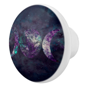 Dreifache Mondgöttin Luna Universum Keramikknauf