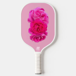 Dreifache rosa Rosen Pickleball Schläger