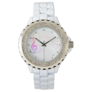 *~* dreifacher Clef-bunte moderne Musiknote Armbanduhr