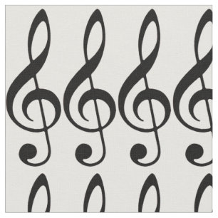 Dreifacher Clef-Musik-Gewebe Stoff