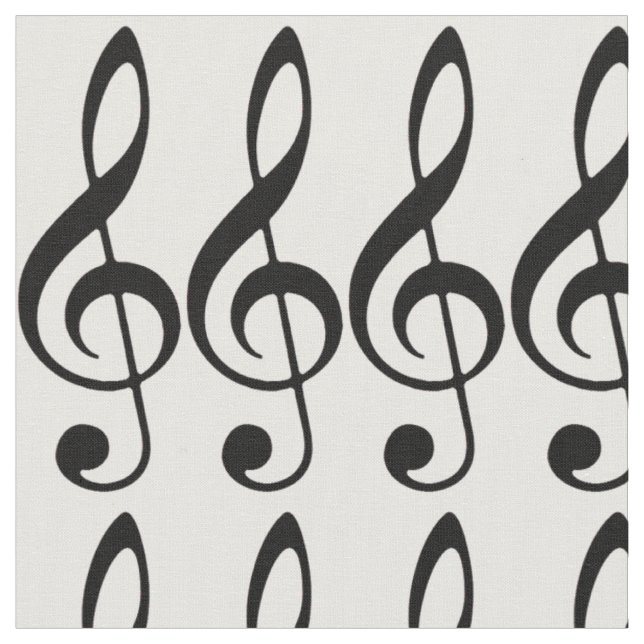 Dreifacher Clef-Musik-Gewebe Stoff (Nahaufnahme)