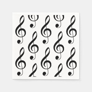 Dreifacher Clef-musikalische Papierserviette