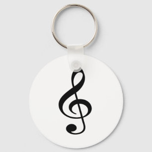 Dreifacher Clef-Musiknote Schlüsselanhänger