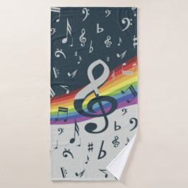 Dreifacher Clef-Wellen-Regenbogen-Farben Badhandtuch Set