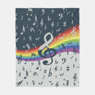 Dreifacher Clef-Wellen-Regenbogen-Farben Fleecedecke