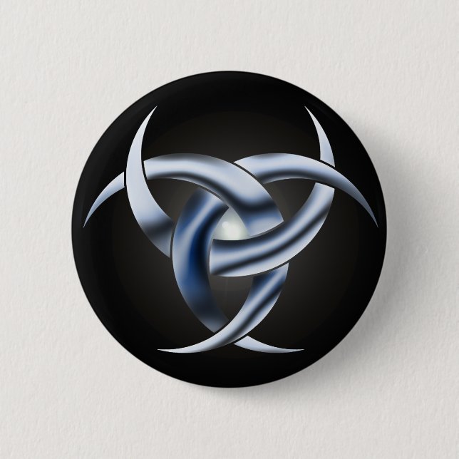Dreifacher Göttin-Mondknopf Button (Vorderseite)