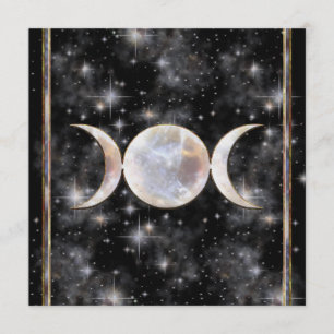 Dreifacher Mond-Mondstein Einladung