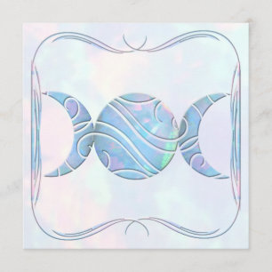 Dreifacher Mond-Opal Einladung