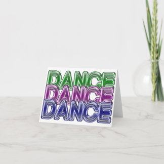 Dreifacher Tanz NeonBling LEERE Anmerkungs-Karte Karte