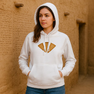 Dreifacher Waffel-Eiscreme-Kegel Sommerdessert Hoodie