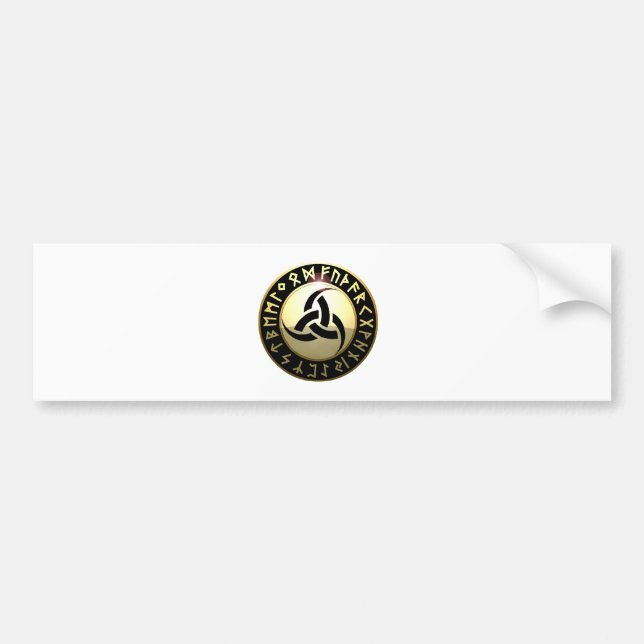 Dreifaches Horn von Odin Autoaufkleber (Vorne)