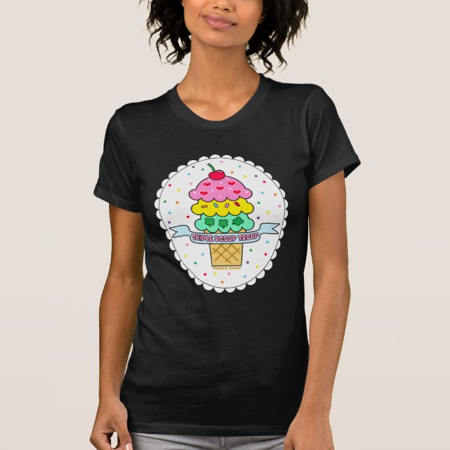 Dreifaches Schaufel-Truppe-T-Shirt T-Shirt (Vorderseite)